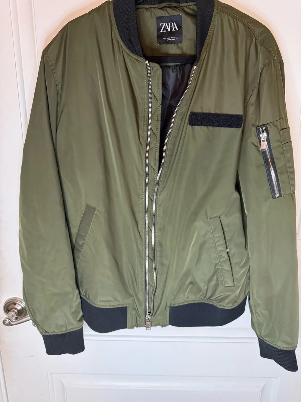 Zara Olive Green Bomber Jacket for Men‎ Sz L